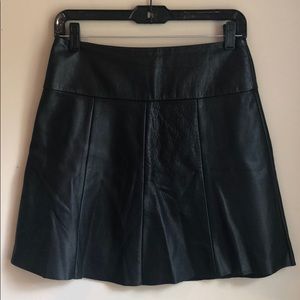 A.L.C. Black Leather Skirt